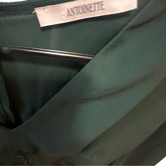 Antionette Christmas Green very elegant Bliuse Mex - Picture 7 of 7